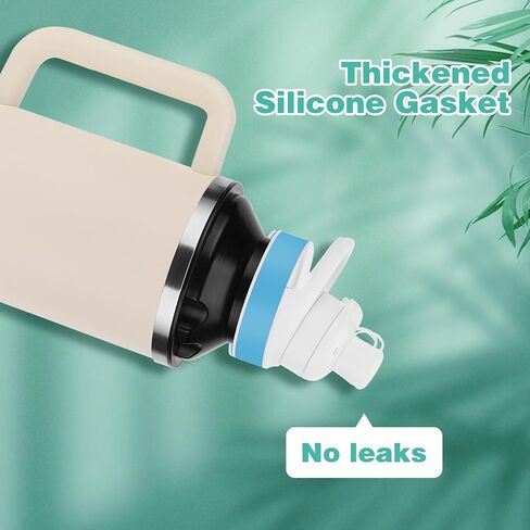 محول زجاجة 2pcs لكأس ستانلي 40 أوقية إلى Cirkul ، إكسسوارات محول غطاء الغطاء ، محول Cirkul Stanley BPA المجاني ، سيليكون من الدرجة الغذائية يناسب زجاجات ماء ستانلي (أبيض) in Saudi Arabia