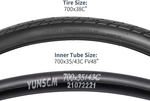YUNSCM 2-PCS 700C Bike Tires 700x38C/40-622 and 700C Bike Tubes Schrader Valve with 2 Rim Strips Compatible with 700x36C 700x37C 700 x 38C 700x39C 700x40C Bike Bicycle Tires and Tubes (Y-924) in Saudi Arabia