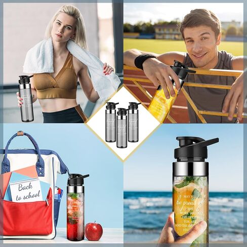 Dandat 6 Pcs 21oz Team Water Bottle Bulk Employee Appreciation Gifts Bulk Water Bottle May You Be Proud Sign Gift for Coach Athlete Team Portable Sports Supplies(White) in Kuwait