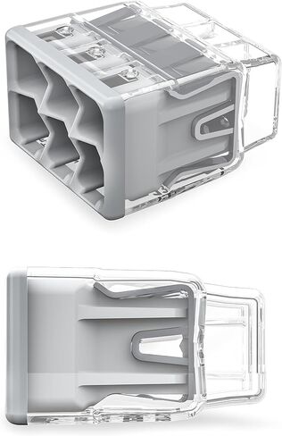 2773-408 | WAGO Wall-Nuts® PUSHWIRE® Splicing Connector | for Solid and Stranded Conductors | 8-Conductor | Light Gray Cover | [Box of 40 Pieces] in Saudi Arabia