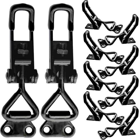 4PACK CHEMPACK TOGGLE LATCH CLAMP ، 1320 رطلاً 4003 مشبك تبديل على طراز Latch مع خطاف القفل ، قم بسحب المزلاج مع صفيحة ، مربعات رسم المعادن السريعة لصناديق أدوات باب STRUNCE JIG SMOKER in Saudi Arabia