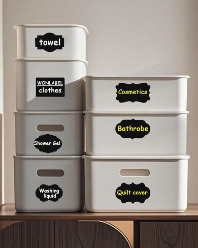 Handwritten Stickers 3x2 Inches ，160 Premium Decals +1 Free Pen，Labels for Jars Canisters & Storage Bins，Waterproof Self-Adhesive DIY Craft Supplies, Scrapbooking, School Office Home Decor in Saudi Arabia