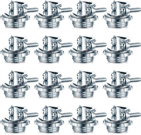 4 Pieces 3/4 Inch Clamp Type Cable Connector for Metallic Conduit Protect Cables Electric Wires Electrical Box Silver Zinc in Saudi Arabia