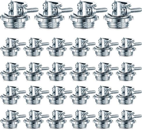 4 Pieces 3/4 Inch Clamp Type Cable Connector for Metallic Conduit Protect Cables Electric Wires Electrical Box Silver Zinc in Saudi Arabia