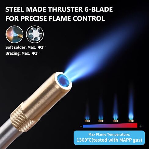 Propane Torch, Mapp Gas Torch with Included Holster, Trigger Start Hose Torch, Map Gas Torch Kit Adjustment Knob, Brazing Torch Kit, Soldering Welding Torch in Kuwait
