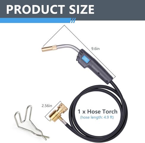 Propane Torch, Mapp Gas Torch with Included Holster, Trigger Start Hose Torch, Map Gas Torch Kit Adjustment Knob, Brazing Torch Kit, Soldering Welding Torch in Kuwait