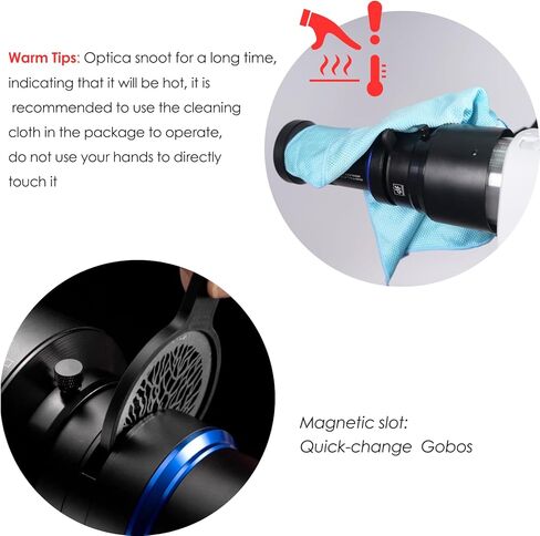 CX100 Mini Optical Snoot Gobos for Pocket COB Light, Spotlight Attachment Shape Light Compatible with ZHIYUN Molus X100/X60/G60,CX100,GodoxG ML100BI,ML60IIBi,ML30, ML30Bi,ML60 in Saudi Arabia
