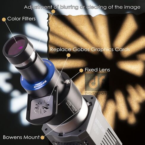CX100 Mini Optical Snoot Gobos for Pocket COB Light, Spotlight Attachment Shape Light Compatible with ZHIYUN Molus X100/X60/G60,CX100,GodoxG ML100BI,ML60IIBi,ML30, ML30Bi,ML60 in Saudi Arabia