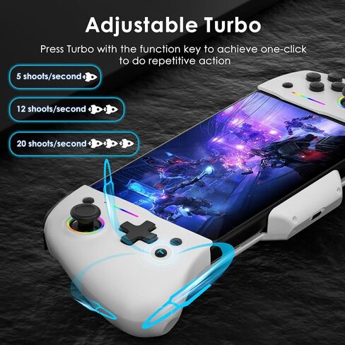 Switch Controller for Nintendo Switch/Switch OLED, One-Piece Split Pad Switch pro controller for Switch Joycons Handheld Controller with 8 Colors Lights in Saudi Arabia
