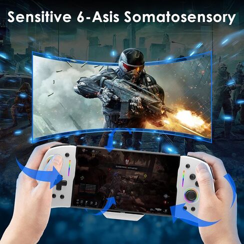 Switch Controller for Nintendo Switch/Switch OLED, One-Piece Split Pad Switch pro controller for Switch Joycons Handheld Controller with 8 Colors Lights in Saudi Arabia