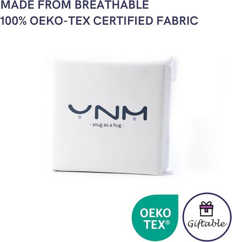 YnM Cotton Waffle Weave Duvet Cover for Weighted Blankets with 16 Strings (Coconut White, 60''x80'') in Saudi Arabia