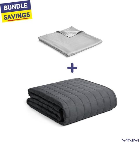 YnM Cotton Waffle Weave Duvet Cover for Weighted Blankets with 16 Strings (Coconut White, 60''x80'') in Saudi Arabia