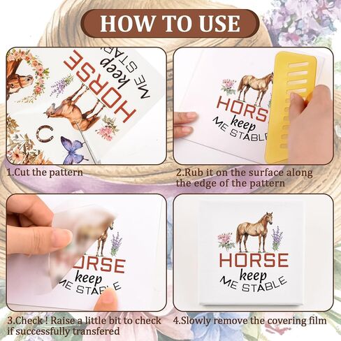 WANDIC 6PCS Spring Animals Rub On Transfer Stickers, Forest and Lake Scenery Decals Fox Rabbit Animals for Furniture Scrapbooking Window, 15 * 30cm in Saudi Arabia