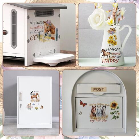 WANDIC 6PCS Spring Animals Rub On Transfer Stickers, Forest and Lake Scenery Decals Fox Rabbit Animals for Furniture Scrapbooking Window, 15 * 30cm in Saudi Arabia