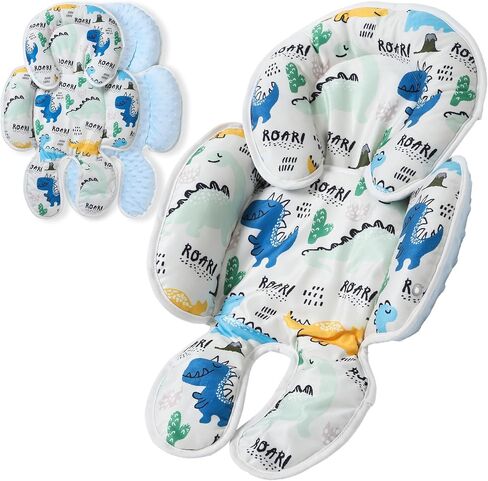 Baby Car seat Head Support, 2-in-1 Infant Car Seat Insert for Newborn Girls Boys Extra Soft Baby Support Pillow Cushion for Carseats, Strollers, Swings and Bouncers in Saudi Arabia