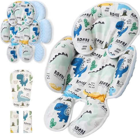 Baby Car seat Head Support, 2-in-1 Infant Car Seat Insert for Newborn Girls Boys Extra Soft Baby Support Pillow Cushion for Carseats, Strollers, Swings and Bouncers in Saudi Arabia