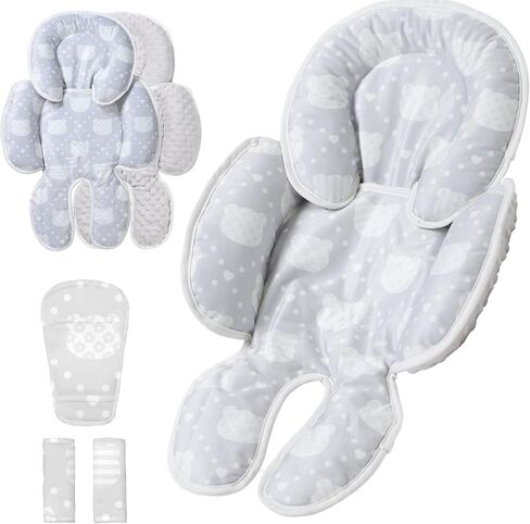 Baby Car seat Head Support, 2-in-1 Infant Car Seat Insert for Newborn Girls Boys Extra Soft Baby Support Pillow Cushion for Carseats, Strollers, Swings and Bouncers in Saudi Arabia