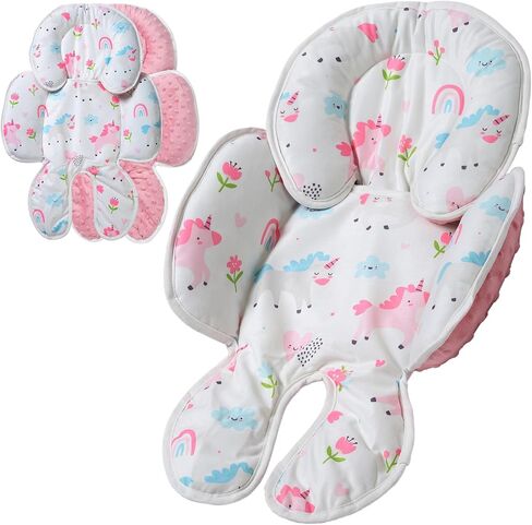 Baby Car seat Head Support, 2-in-1 Infant Car Seat Insert for Newborn Girls Boys Extra Soft Baby Support Pillow Cushion for Carseats, Strollers, Swings and Bouncers in Saudi Arabia