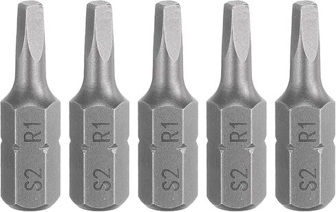 Harfington 5pcs مفك البراغي المربع Bit R3 1/4 "Hex Shank 25mm/1" طول مغناطيسي 4 نقاط البتات S2 الصلب الصناعي السائق الكهربائي بتات 5 ملم قضيب in Saudi Arabia