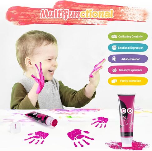 Nabance 2.54 fl oz Black Baby Hand and Footprint Friendly Ink Paint, Dog Cat Paw Print Safe Ink, Non-Toxic Acid-Free, Safe Gentle for Home School Christmas New Year DIY Keepsake Stamp in Saudi Arabia