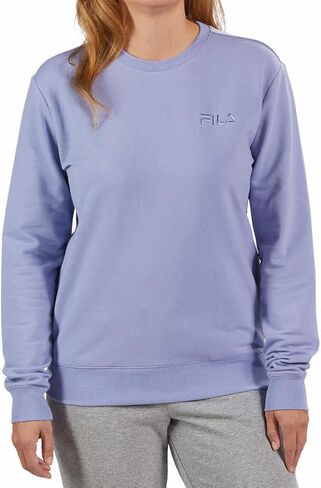 Fila Womens Midweight French Terry Crewneck Long Sleeve Sweatshirt (XX-Large, Crystal Blue) in Kuwait