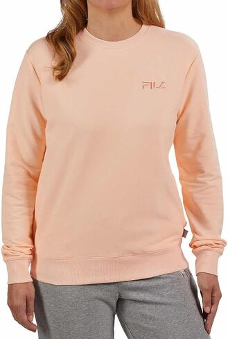 Fila Womens Midweight French Terry Crewneck Long Sleeve Sweatshirt (XX-Large, Crystal Blue) in Kuwait
