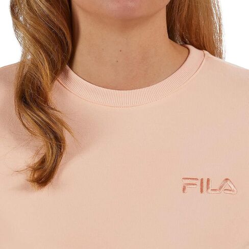 Fila Womens Midweight French Terry Crewneck Long Sleeve Sweatshirt (XX-Large, Crystal Blue) in Kuwait