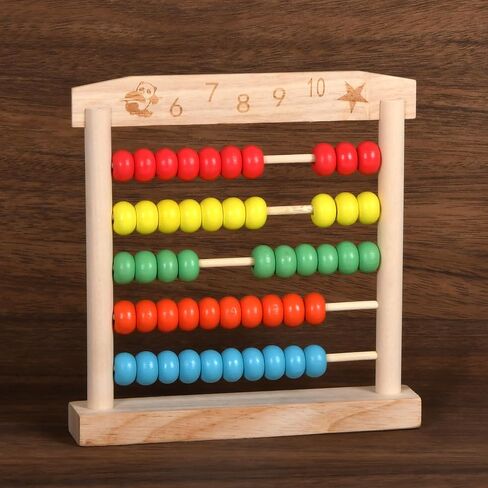 Wnwlwooden Abacus Frame Thate Mood Growth Toy Beads Educational Counting Toy Abacus Math Thinking Abacus Counting Toy ، للتعلم في مرحلة ما قبل المدرسة ، وتعلم الرياضيات Abacus (Green Abacus) in Saudi Arabia