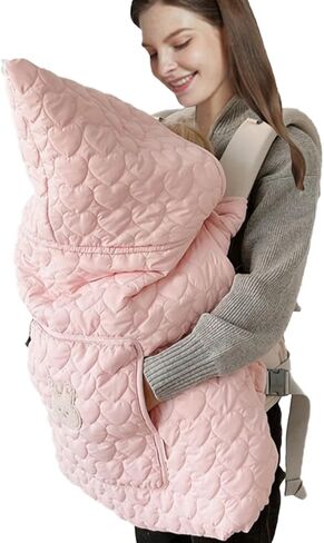 Stroller Cover Baby Carrier Cover Newborn Hooded Stretchy Cloak Reversible, Cloak Kangaroo Hoodie for Mom Baby, Suit for All Seasons -Green in Saudi Arabia