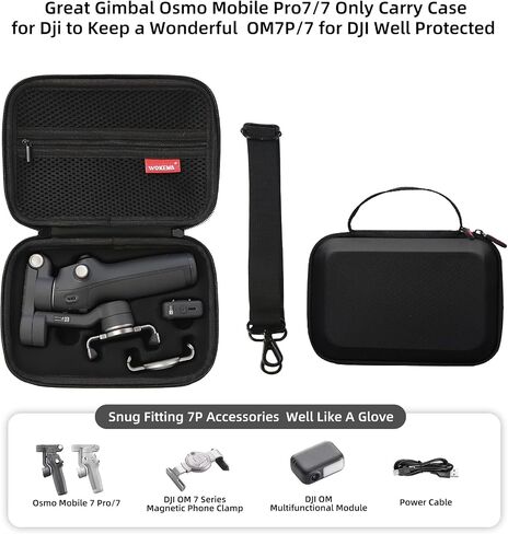 Bear & I Osmo Mobile 6 Gimbal & Accessors Bag Hard (Carry-ing) Case Travel for DJI Osmo Mobile 6: Ultra-Compact-Shipper Case Cases for DJI Osmo Mobile 6 ، Black (Case Only) in Saudi Arabia