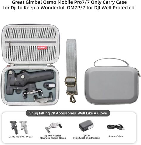 Bear & I Osmo Mobile 6 Gimbal & Accessors Bag Hard (Carry-ing) Case Travel for DJI Osmo Mobile 6: Ultra-Compact-Shipper Case Cases for DJI Osmo Mobile 6 ، Black (Case Only) in Saudi Arabia