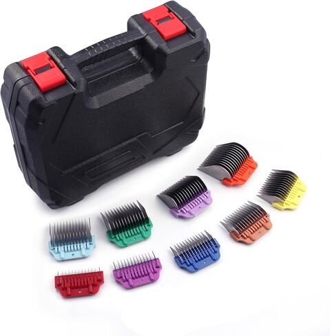 10W/15W/30W Clipper Wide Blade & Dog Stainsal Steel Wide Clipper Coard Comb for A5 Series | Snap-On/Off Design Combs ، فقط FIR لـ 10W/15W/30W شفرة عريضة (12 قطعة) in Kuwait