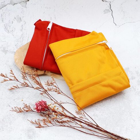 2pcs Cloth Diaper Wet Dry Bags Waterproof Reusable with Two Zippered Pockets Travel Beach Pool Daycare Soiled Baby Items Yoga Gym Bag for Swimsuits or Wet Clothes (BLACK HEART) in Kuwait