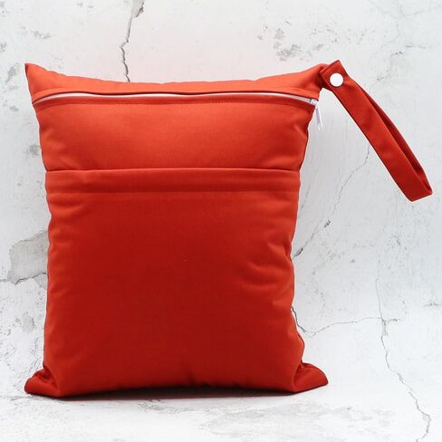 2pcs Cloth Diaper Wet Dry Bags Waterproof Reusable with Two Zippered Pockets Travel Beach Pool Daycare Soiled Baby Items Yoga Gym Bag for Swimsuits or Wet Clothes (BLACK HEART) in Kuwait