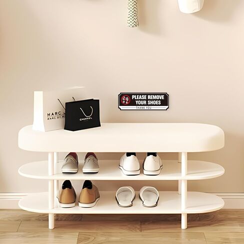 Welcome Please Remove Your Shoes Sign, Self-Adhesive Wear-Resistant Please Take Off Your Shoes Sticker, No Shoes Leave Shoes Sign for Front Door, House, Office, Cafes, Restaurants 8.7"x3.1" in Saudi Arabia