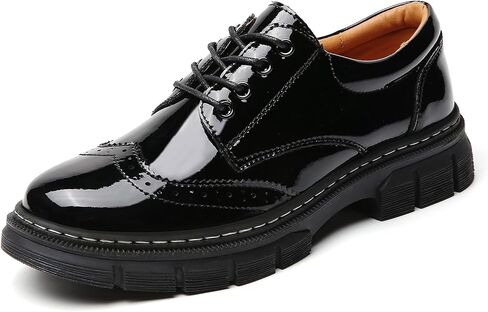 Womens Oxford Shoes Platform Classic Leather Non Slip arky Shoes Brogues style Shunky Most Most Most in Kuwait