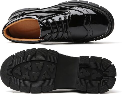 Womens Oxford Shoes Platform Classic Leather Non Slip arky Shoes Brogues style Shunky Most Most Most in Kuwait