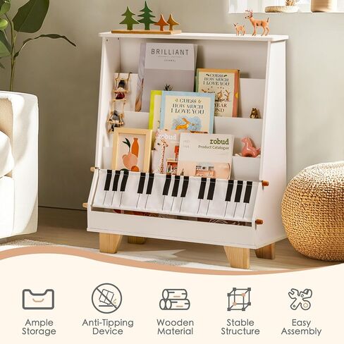 ROBOTIME Nursery Floating Shelves for Wall, 3 Pcs Wall Floating Shelves, Natural Wood Floating Book Shelf, Wall Mounted Kids Bookshelf Nursery Decor for Kids Room, Bedroom (Cream Color) in Saudi Arabia