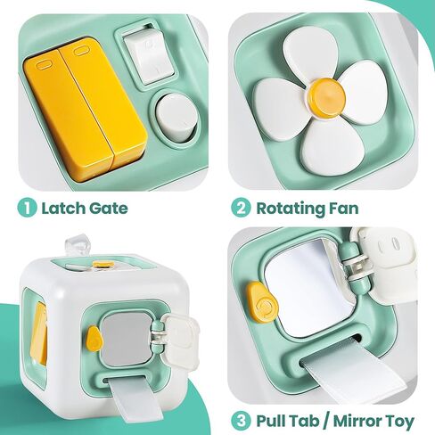 iPlay ، لعبة ilearn pink baby لعبة مكعب مشغول لفتاة تبلغ من العمر عام واحد ، Montessori Sensory Toy Toddler 1-3 ، مهارة التعلم الحركية ، طائرة Carseat Plane هدية عيد ميلاد 9 12 18 شهرًا 2 3 YR Kid Boy in Saudi Arabia