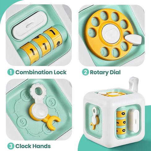 iPlay ، لعبة ilearn pink baby لعبة مكعب مشغول لفتاة تبلغ من العمر عام واحد ، Montessori Sensory Toy Toddler 1-3 ، مهارة التعلم الحركية ، طائرة Carseat Plane هدية عيد ميلاد 9 12 18 شهرًا 2 3 YR Kid Boy in Saudi Arabia