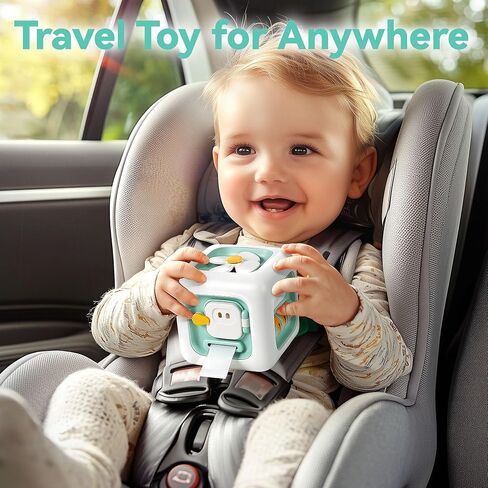 iPlay ، لعبة ilearn pink baby لعبة مكعب مشغول لفتاة تبلغ من العمر عام واحد ، Montessori Sensory Toy Toddler 1-3 ، مهارة التعلم الحركية ، طائرة Carseat Plane هدية عيد ميلاد 9 12 18 شهرًا 2 3 YR Kid Boy in Saudi Arabia