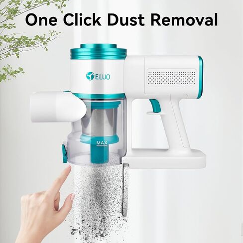 E.LUO Cordless Vacuum Cleaner,400W/≥28Kpa Stick Vacuum with Touch Screen, Max 60 Mins Runtime,Wireless Vacuum Cleaners for Home, Anti-Tangle Brush, Lightweight Vacuum for Pet Hair/Floor/Carpet in Saudi Arabia