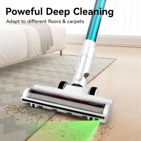 E.LUO Cordless Vacuum Cleaner,400W/≥28Kpa Stick Vacuum with Touch Screen, Max 60 Mins Runtime,Wireless Vacuum Cleaners for Home, Anti-Tangle Brush, Lightweight Vacuum for Pet Hair/Floor/Carpet in Saudi Arabia