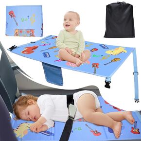 Toddler Airplane Bed - Airplane Seat Extender for Kids - Foldable Toddler Airplane Bed, Toddler Travel Essentials, Baby Travel Footrest for Flying, Toddler Airplane Seat Extender for 1-3