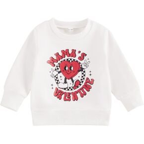 Thorn Tree Toddler Boy Valentines Day Sweatshirt Heart With Funny Letter Printed Sweater Top Spring Winter Clothes