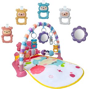 Baby Gym Play Mat, Activity Center with Music and Light for Infant, Pink | Kick and Play Piano, Tummy Time Toys, Play Gym for Babies Infants Boys Girls 0-3-6-9-12 Months, Baby Shower & Newborn Gift in Saudi Arabia