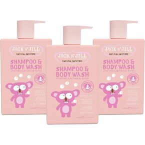 Jack N' Jill Natural Bathtime Kids Shampoo and Body Wash - Suitable for Sensitive Skin, Dermatologically Tested, Color and Soap Free, Cruelty Free, Vegan - 300 mL (Pack of 1) in Kuwait