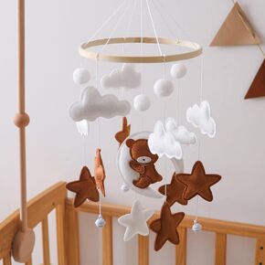 Baby Crib Mobile, Dog Mobile for Crib, Crib Mobile for Boys and Girls, Boho Nursery Decor, Baby Bedroom Hanging Decoration
