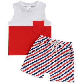 Baby Boy Summer Clothes Striped Tank Tops Camisoles and Shorts Newborn Boys Spring Summer Outfit