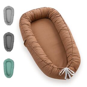 Baby Lounger - Baby Lounger for Newborn, 0-24 Months Baby Nest Breathable & Soft Portable Infant Lounger, Co Sleeper for Baby in Bed Floor Seat, Babies Essentials Gifts for Home and Travel- Brown